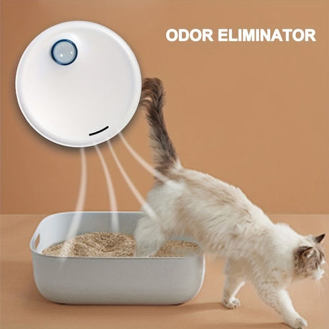 Automatic Pet Odor Eliminator Smart Litter Box Freshener Pet Toilet Air - White - Size 01