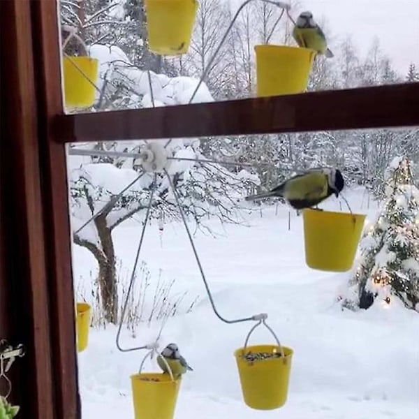 Bird Carousel Toy With Bird Feeder Spinning Garden Decoration