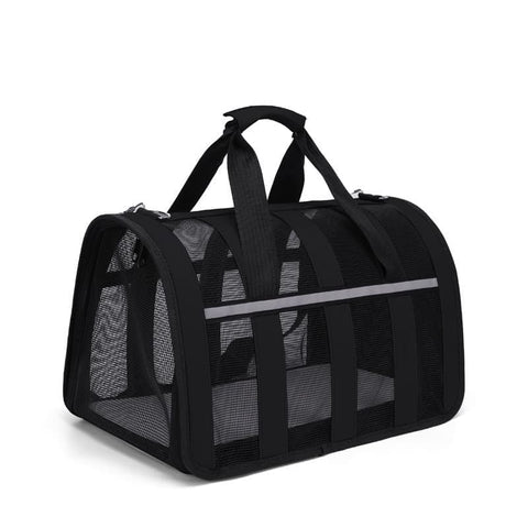 1 Pack Foldable Pet Carrier Bag for Cats and Dogs, Soft Breathable Travel Bag, Black, S