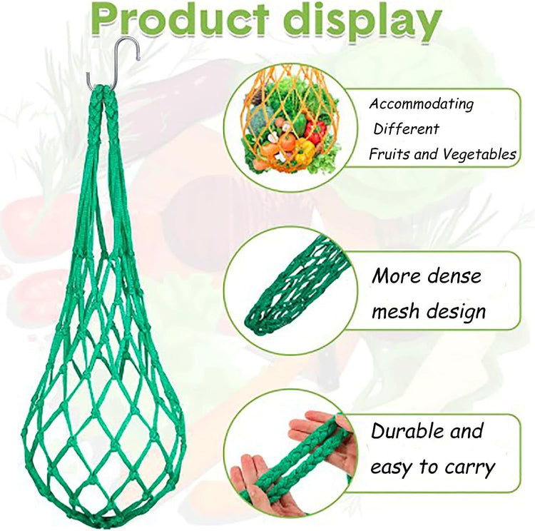 Hanging Feeding Net Bag (Nylon) Size: 570mm Color: Yellow for Parrots (2pc)