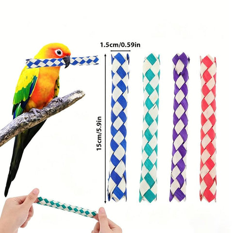 Bird Toy (Paper) Size: 150mm*15mm Color: Green/White for Parrots (10pc)