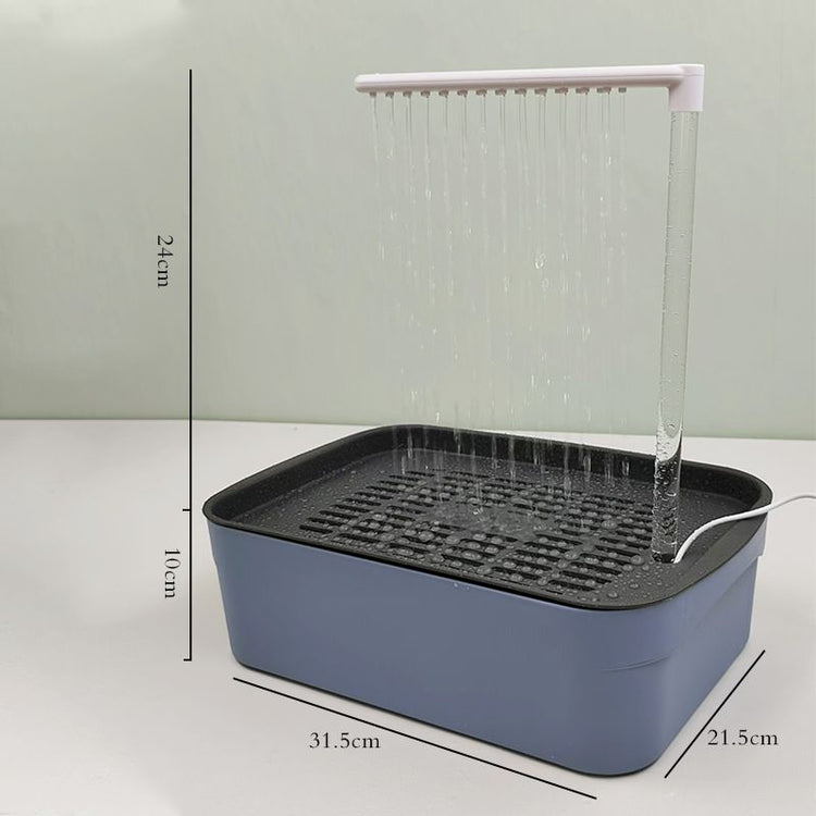 Automatic Bathing Tub (Plastic) Size: 315mm*215mm*340mm Color: Blue for Parrots (1pc)