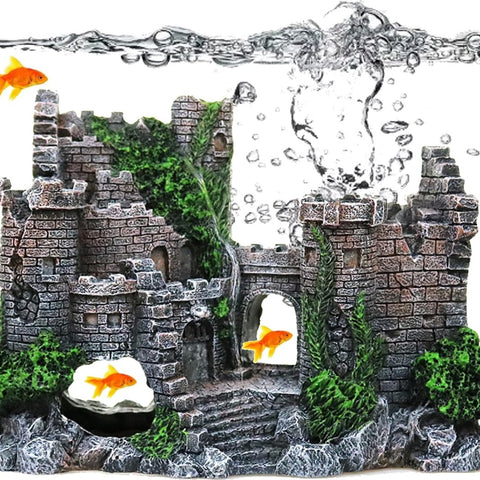 Aquarium Decoration - Ornaments - Castle - aquarium - Castle Aquarium Castle Decoration Hiding House - 17 x 6 x 13 cm