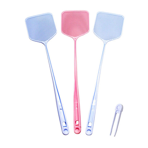 Plastic Fly Swatter with Tweezers, Bugs Whisk and Fly Killer with Pincers (3)
