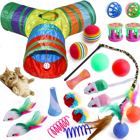 Tunnel toy - Cat maze - 3-way Y-shape - 22 pieces - Multifunctional