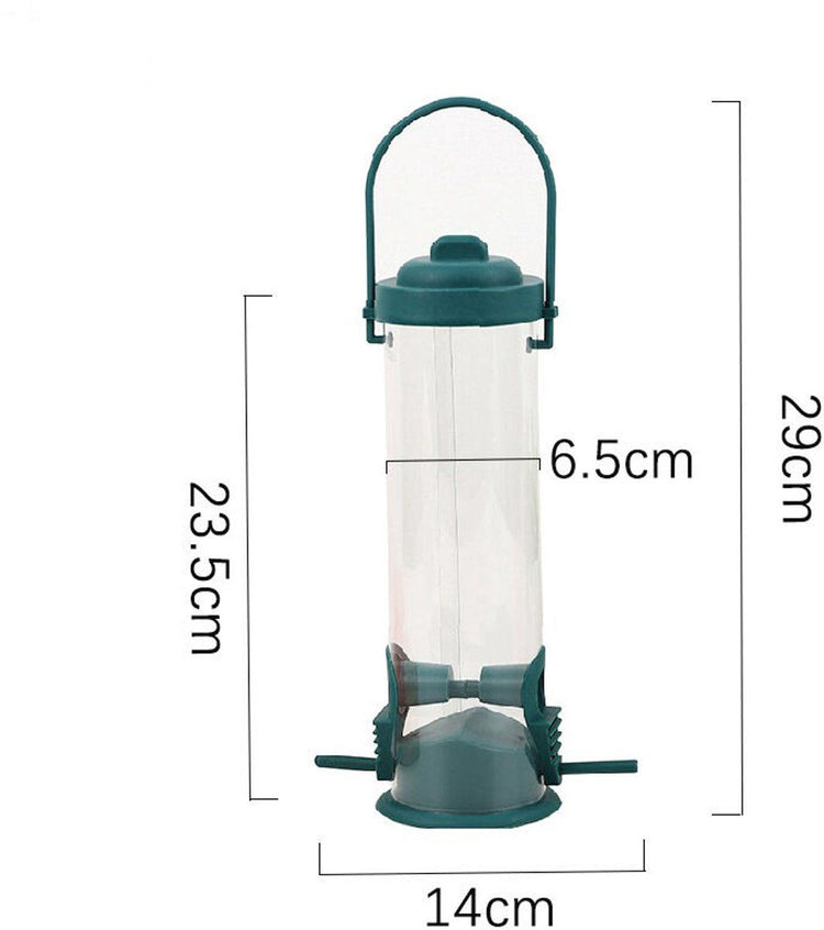 2 Pieces Bird Feeder House, Outdoor Bird Feeders, Hanging Tubular Bird Feeders for the Garden, Tubular Bird Feeders for Outdoor Use, 29x14x6.5 cm