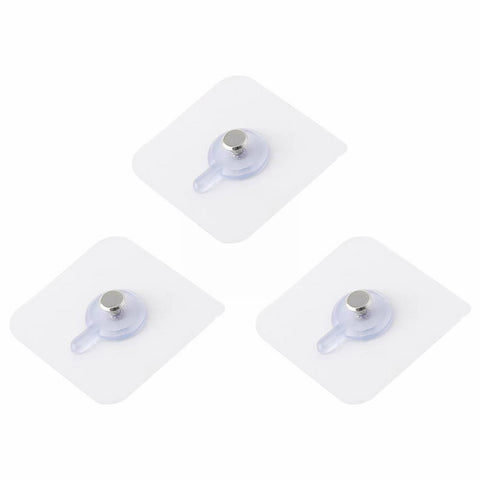 Self Adhesive Picture Hooks, Heavy Duty Picture Hangers Without Nails, Wall Hooks for Hanging, Transparent Waterproof Frame Hangers, Sticky Hook for Bathroom Kitchen, 3 Pcs, 2.4x2.4 2.8