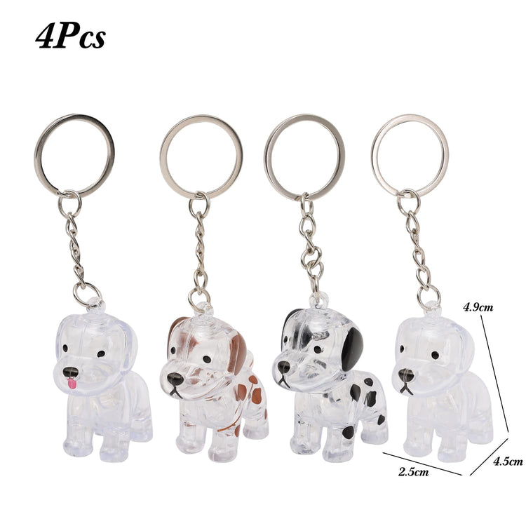 1 Piece Pet Hair Keepsake Keyring with Clear Memory Capsule, DIY Memorial Pendant for Fur, Ashes or Mementos, Brown Floppy-Eared Dog Design
