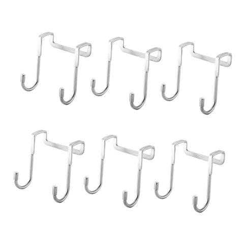 6 Pieces No-Drill Bathroom Hooks with Suction Mount for Towels, Sponges and Kitchen Accessories, Reusable Wall Storage