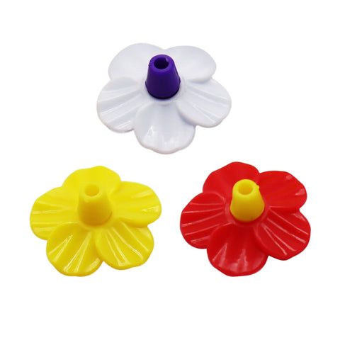 Hummingbird Feeders Replacement Flowers, 5Pcs Feeding Ports Replacement Bird Feeder Replacement Parts for Hummingbird Feeder Hanging Feeder, Red White