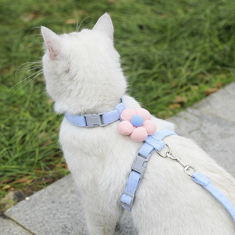 Pet Harness-Blue+1.2m Leash+Size S