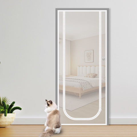 Pet Zipper Screen Door White 90 x 210cm