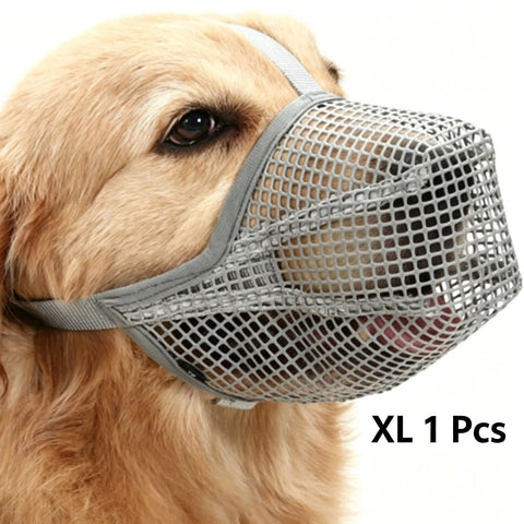Grey Mesh Dog Muzzle XL, Drinkable