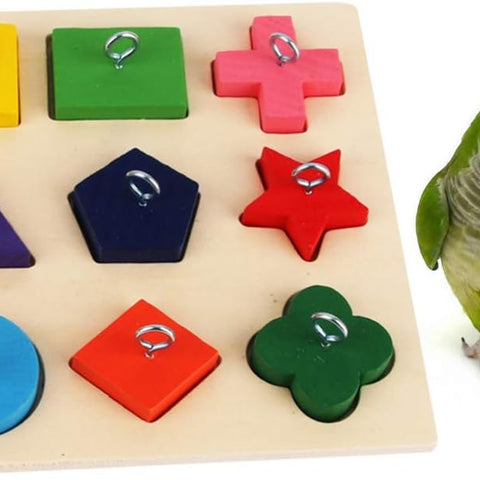 Bird Puzzle Toy Parrot Educational Toys Bird Feeder Wooden Toys B
