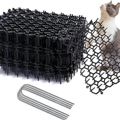 12 pcs 15 cm x 20 cm Spike Mat, Cat Scare with Spikes, Dog Mat, Plastic Net for Animals