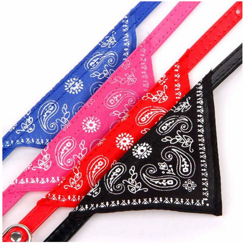Blue Dog Cat Collar Bandana Scrunchie Scarf