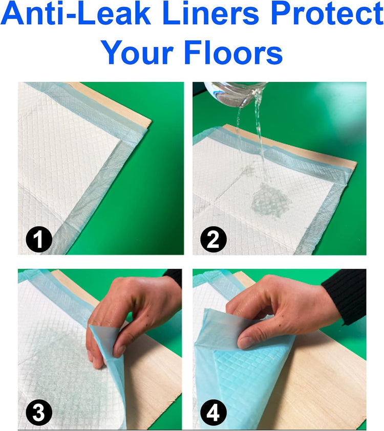 (100 Pads) Ultra Absorbency Pet Toilet Training Pads 18" x 13" Moisture Locking Technology Turns Liquid into Gel - Perfect for Rabbits and Guinea Pigs