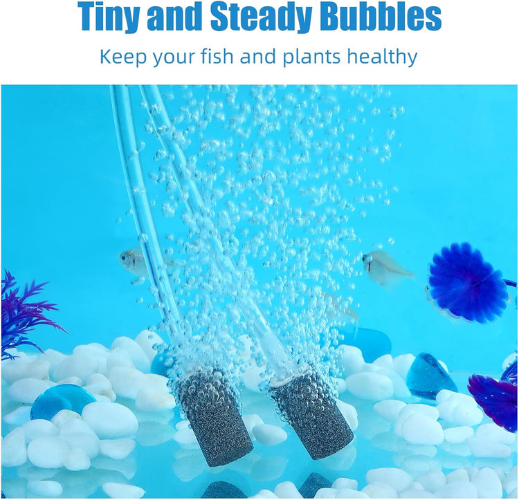 Aquarium Air Stones 1 inch 12 Pack, Bubble Stone, Aerator Bubble Differ, Air Pump Accessories for Aquariums, Fish Tanks, and Hydroponics