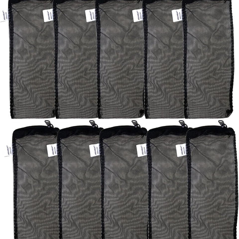 10pcs Aquarium Filter Media Bags, Fish Tank Fine Mesh Bags, 3”x4”/3”x8”/5.5”x8” with Plastic Zipper for Activated Carbon (3” x 8”)