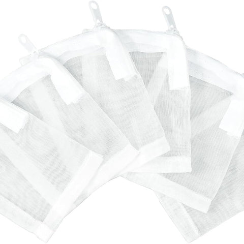Aquarium Filter Media Bags 6pcs Fish Tank Extra Fine 100 Micron Mesh Bags with Plastic Zipper for Activated Carbon (3” x 4”)