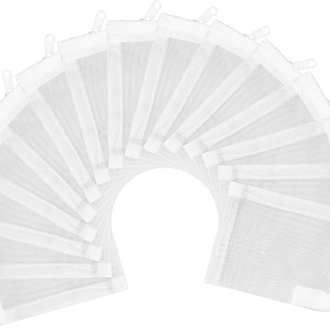 Aquarium Filter Media Bags 15pcs Fish Tank Extra Fine 100 Micron Mesh Bags with Plastic Zipper for Activated Carbon (3
