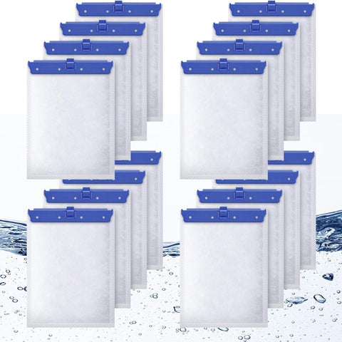 16 Count Large Filter Cartridges Compatible with Whisper Bio Bag Filters, Large Aquarium Filter Cartridge for Whisper 20i 40i, IQ20/30/45/60, PF20/30/40/60 and Repto Filter