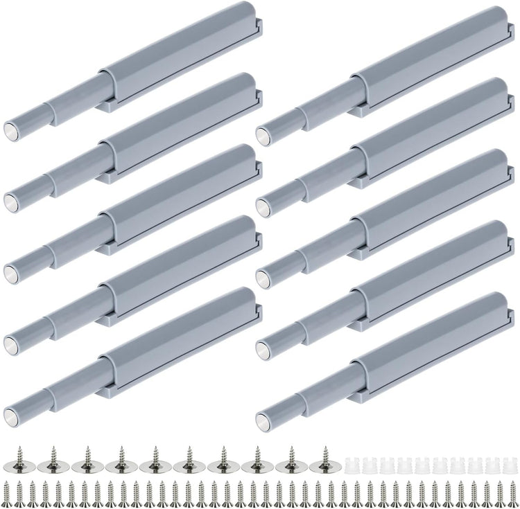 Petluno® Pack of 10 push-to-open door openers, soft close door dampers for kitchen cabinet doors