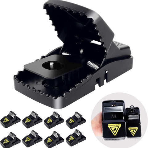 8 Packs Large Mouse Traps, High Sensitivity Rat Snap Best Mouse Traps That Work, Safe Effective Anti Rat Mice Trap Indoor Outdoor, Powerful Rodent Catcher, Easy Clean and Quick Kill Mouse