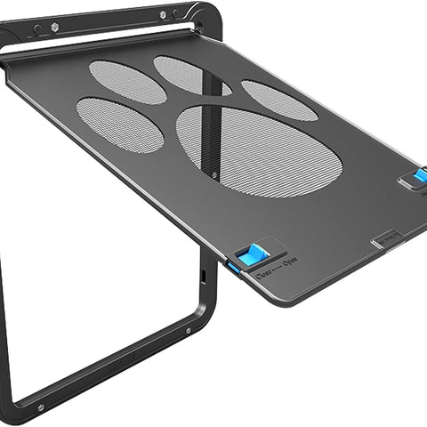 Pet Screen Door Sliding Screen Dogs Door with Magnetic Flap Lock Automatically for Medium Large Dogs