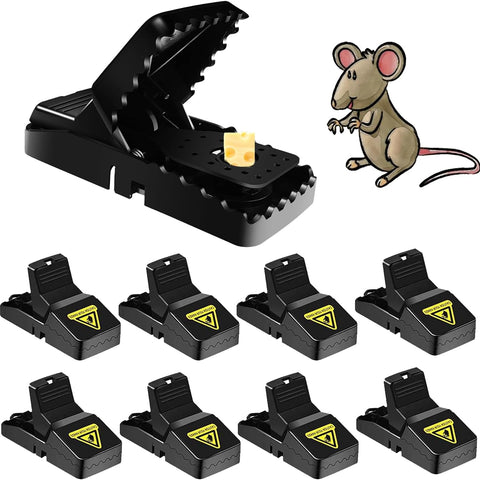 8Pack Mouse Trap, Mice Traps Indoor and Outdoor, Humane Small Mouse Snap Trap, Reusable Mouse Catcher Easy to Set Bait and Release