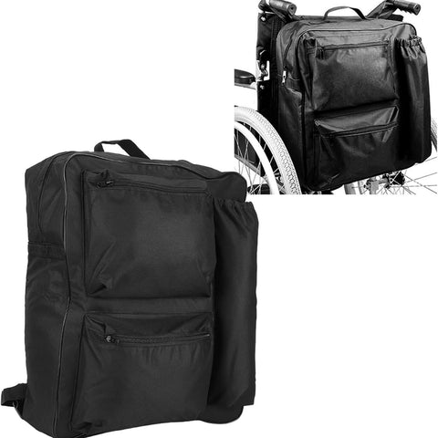 Wheelchair Backpack, Bag Storage Pouch Portable Cart