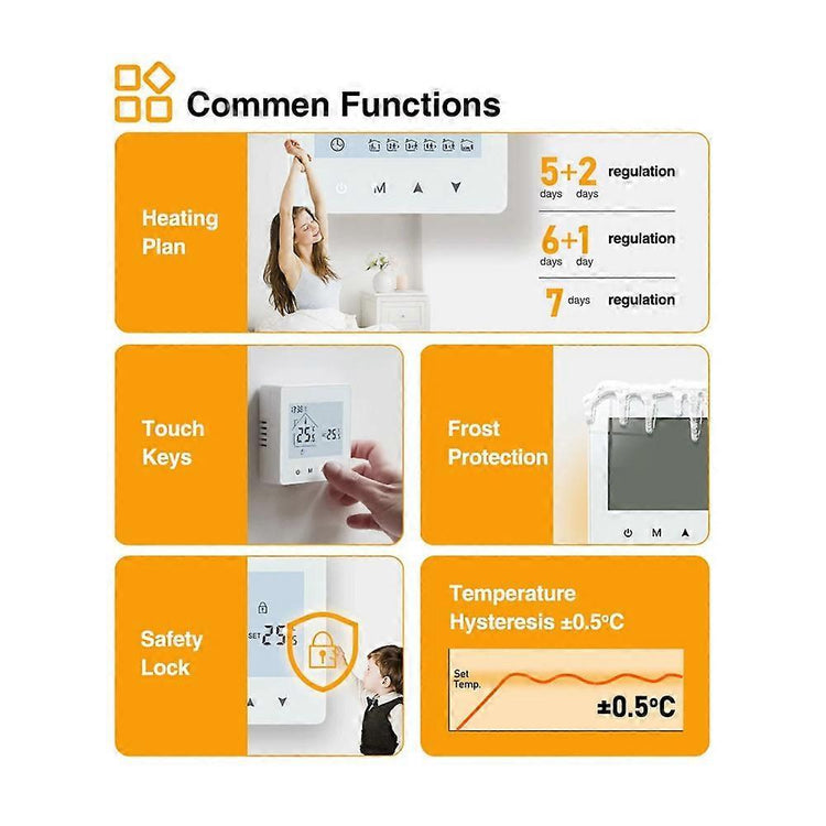 Smart Wireless Thermostat for Gas Boiler Room Heating Programmable Temperature Controller