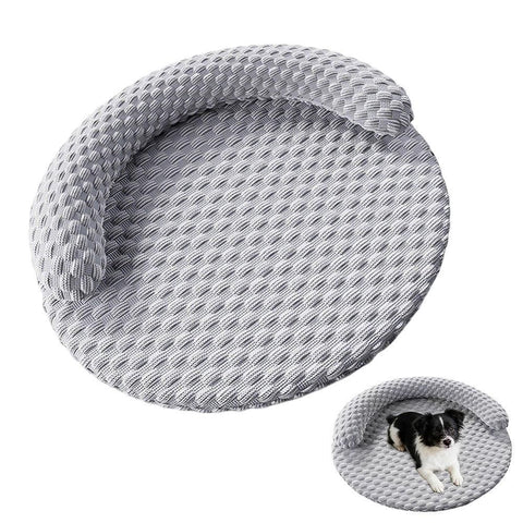 Washable Cooling Pet Bed with Removable Cover for Dogs & Cats - Dark Gray - M