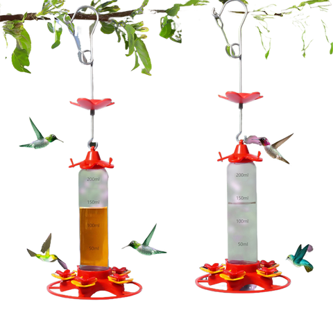 Hanging Feeder Hook Leakproof Hummingbird Feeder - Red