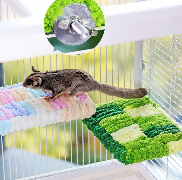 Thick Fleece Warm Heated Bird Perch Stand Winter Foot Warmer Toy for Parakeets Lovebirds