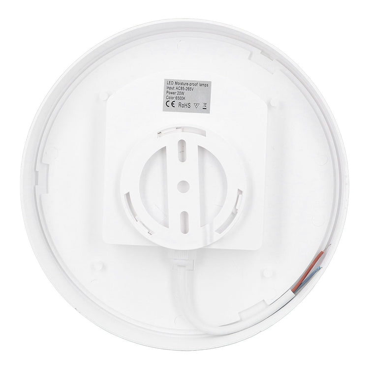 Round LED Ceiling Light Wide Irradiation Area 6500K 20W Waterproof Ceiling Light for Bedroom Living Room Toilet Bathroom