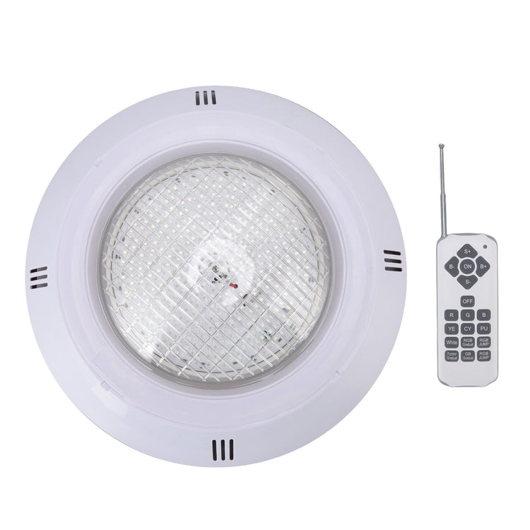 Pool LED Lights AC12V RGB Colorful IP68 Waterproof Remote Control High Transmittance Durable ABS Aquarium Pool Light 18W