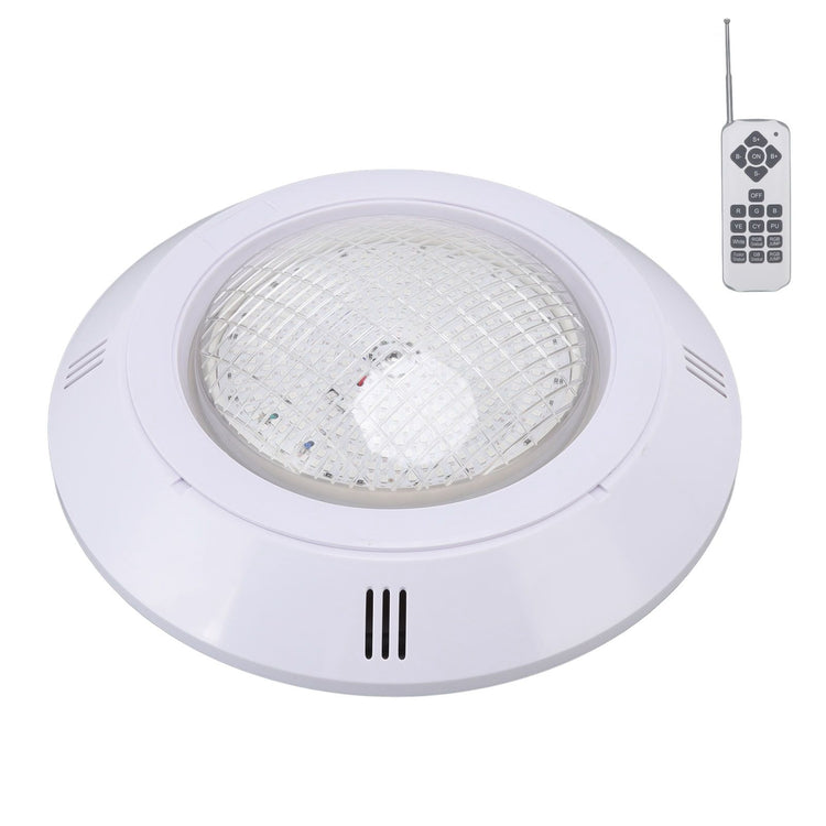 Pool LED Lights AC12V RGB Colorful IP68 Waterproof Remote Control High Transmittance Durable ABS Aquarium Pool Light 18W