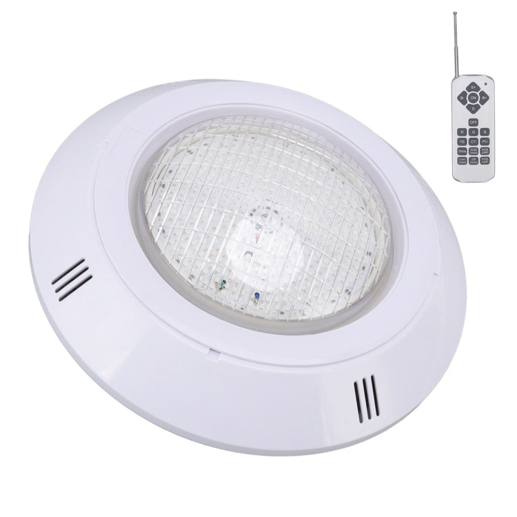 Pool LED Lights AC12V RGB Colorful IP68 Waterproof Remote Control High Transmittance Durable ABS Aquarium Pool Light 18W