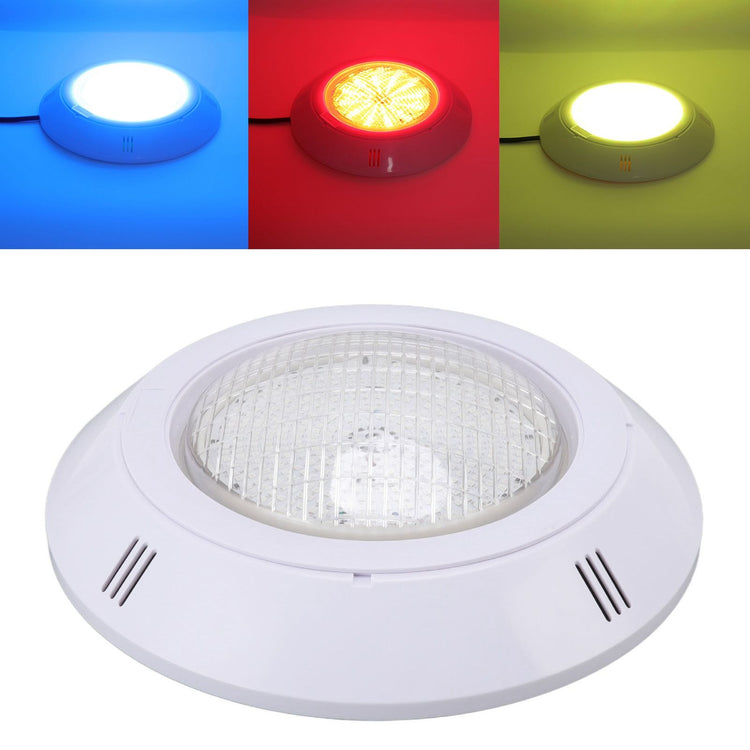 Pool LED Lights AC12V RGB Colorful IP68 Waterproof Remote Control High Transmittance Durable ABS Aquarium Pool Light 18W