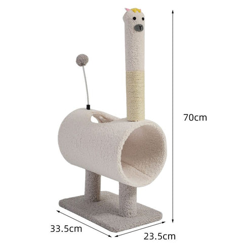 Cat Climbing Frame Animal Design Alpaca Hemp Pad...