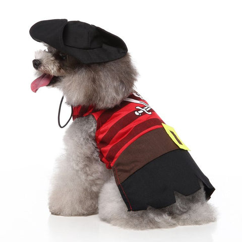 MEIQIPETBABY Dog Costume Polyester Small Breed SDZ135 striped pirates XL Size: XL; Neck (cm): 38-44; Bust (cm): 50-58; Back length (cm): 36-40; Recommended pet weight (kg): 10.0 - 15.0