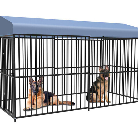 Pawhub Heavy Duty Dog Cage Black Metal Kennel Indoor Outdoor 3M