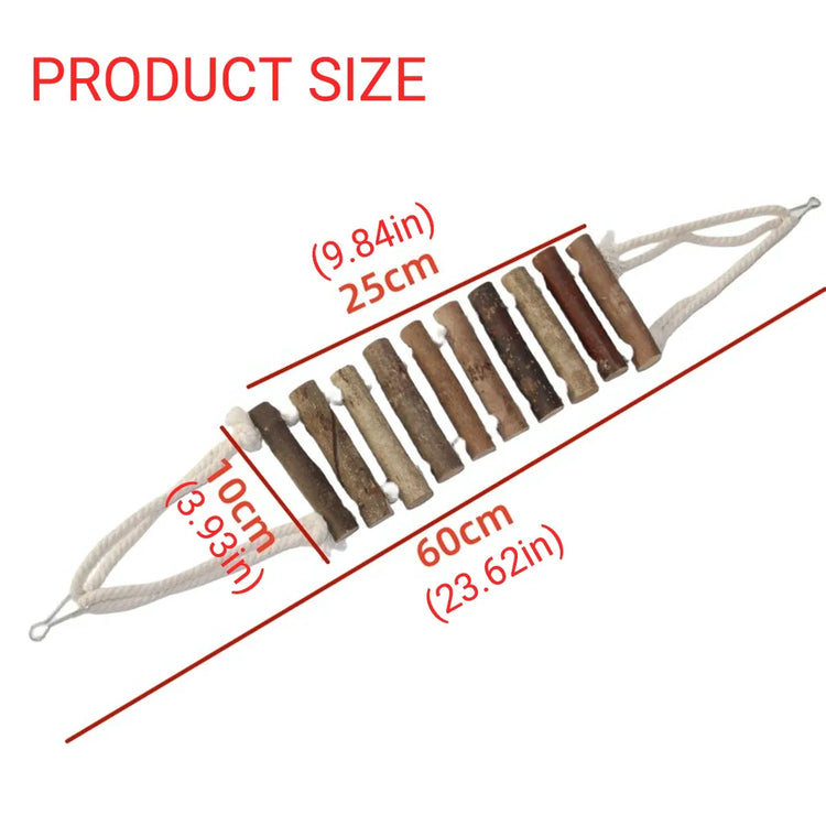 2 PCS Small Medium Parrot Toy Ladder Bridge for Budgie Cockatiel Bird Cage Play