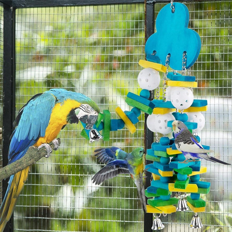 Wooden Parrot Chew Toy Bird Toys for Large and Small Birds Natural Pet Chew Toy - Apple