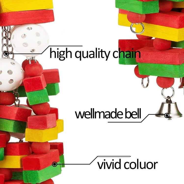 Wooden Parrot Chew Toy Bird Toys for Large and Small Birds Natural Pet Chew Toy - Banana