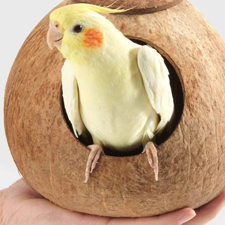 Lanyard Birdhouse Parrot Coconut Nest Bed Hanging Bird Cage for Small Birds - Stairs type