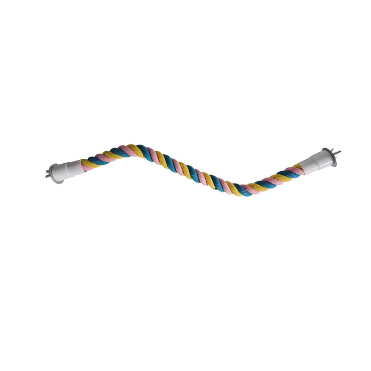 U Shaped Parrot Cotton Rope Climbing Toy Perch Stand for Bird Cage - 100cm