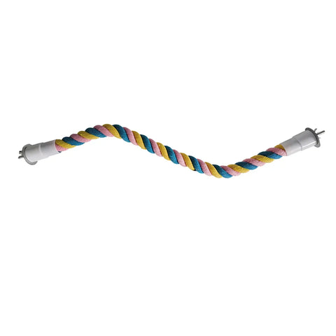 U Shaped Parrot Cotton Rope Climbing Toy Perch Stand for Bird Cage - 120cm