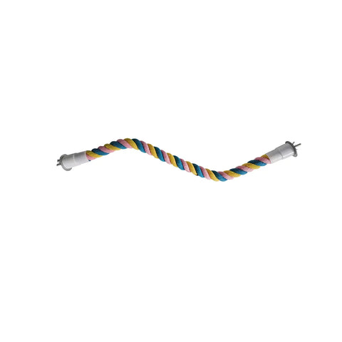 U Shaped Parrot Cotton Rope Climbing Toy Perch Stand for Bird Cage - 80cm